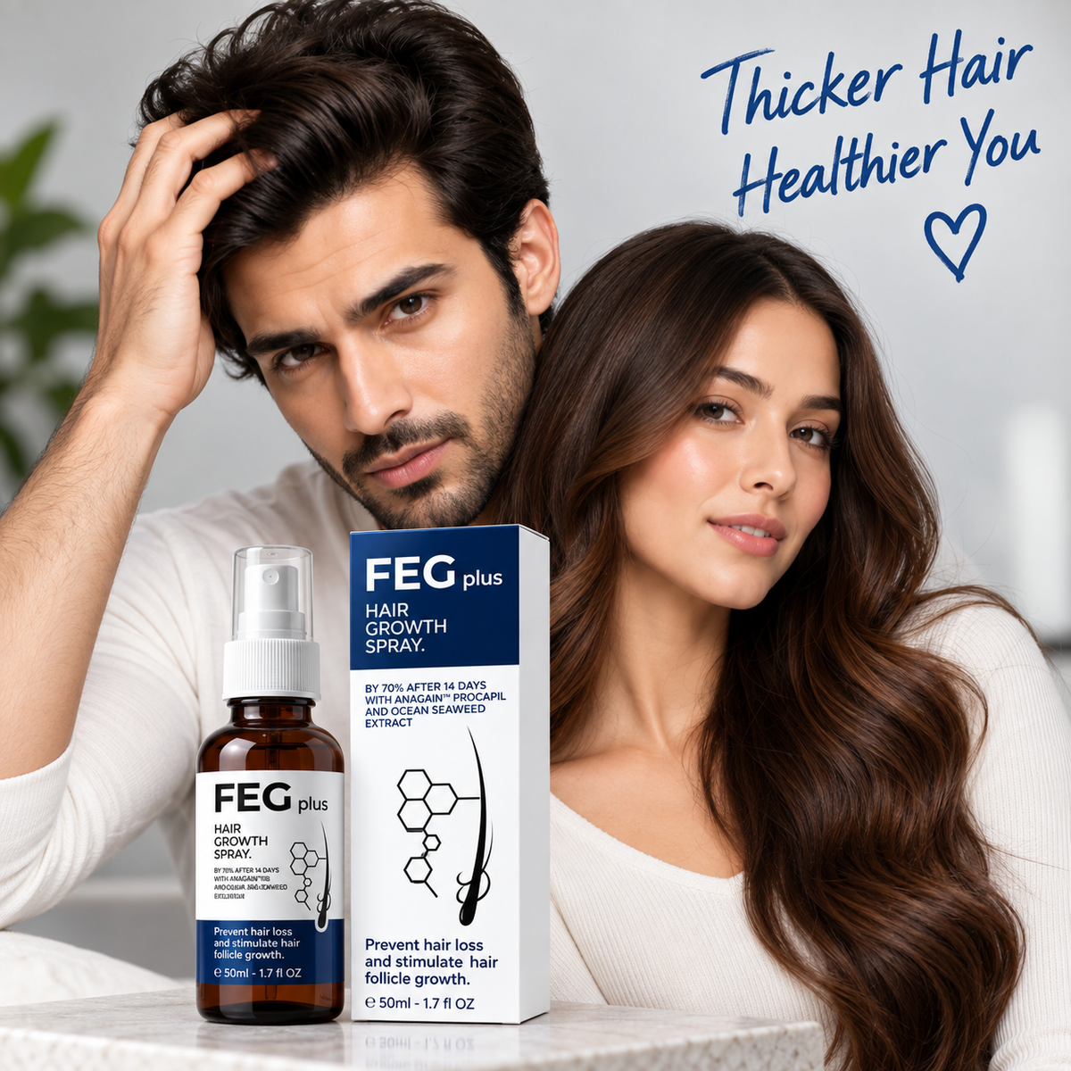 FEG Plus Hair Growth Spray 50ml – Men & Women