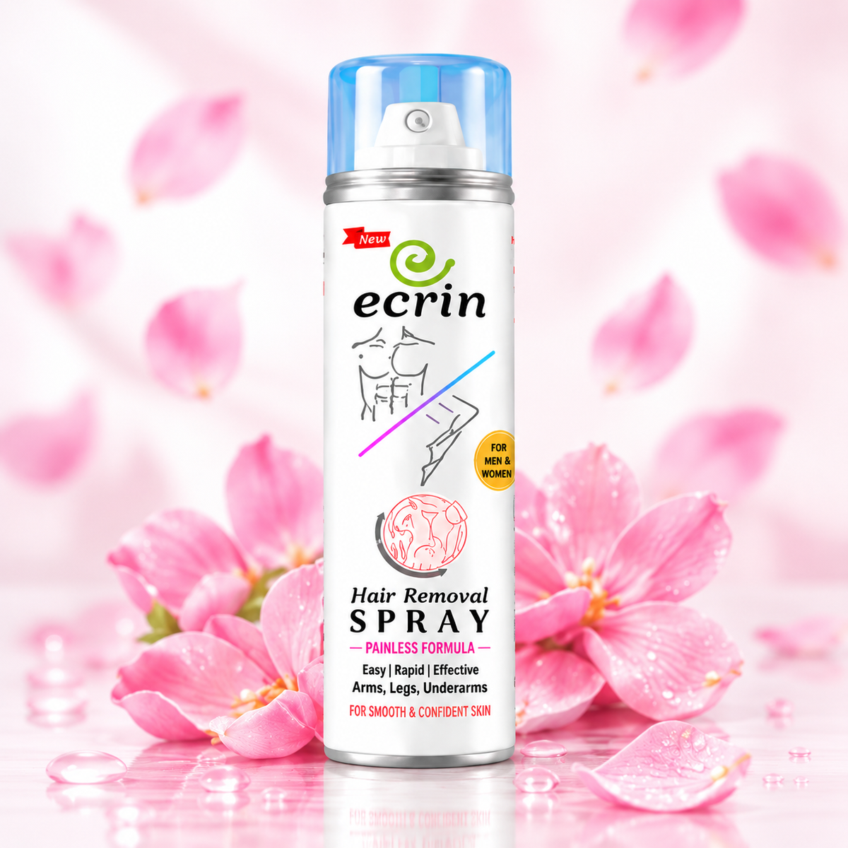 Ecrin Hair Removal Foaming Spray 200ml – Men & Women