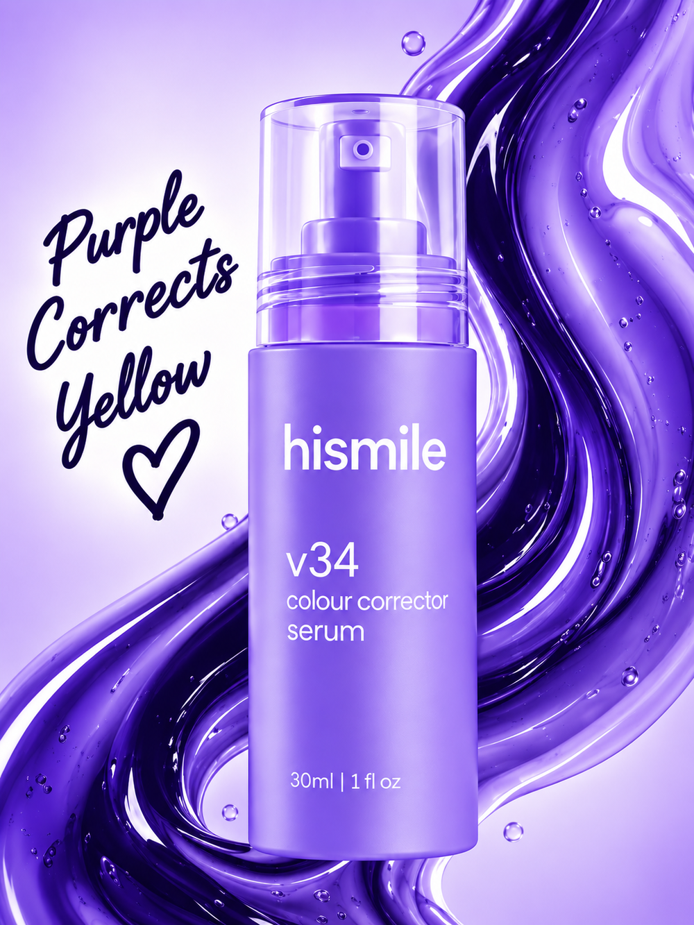 Hismile V34 Teeth Whitening Serum – Purple Colour Corrector