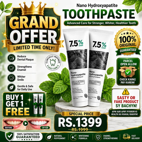 7.5% Nano Hydroxyapatite Toothpaste — Enamel Protection